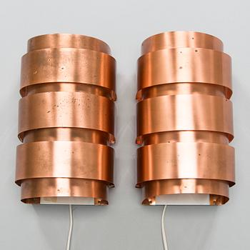 Hans-Agne Jakobsson, a pair of "Lysett" wall lamps for Markaryd 1970s.