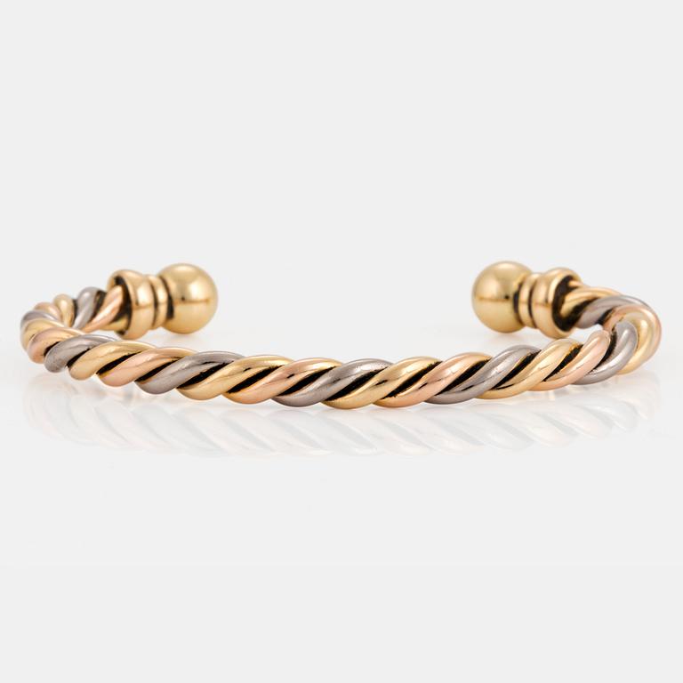 Gaudy armring 18K trefärgat guld.