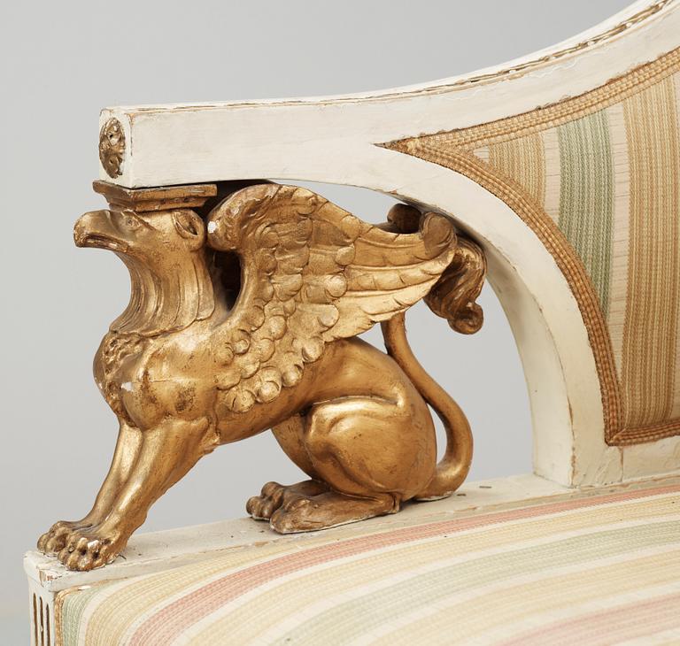 SOFFA, sengustaviansk, omkring 1800.