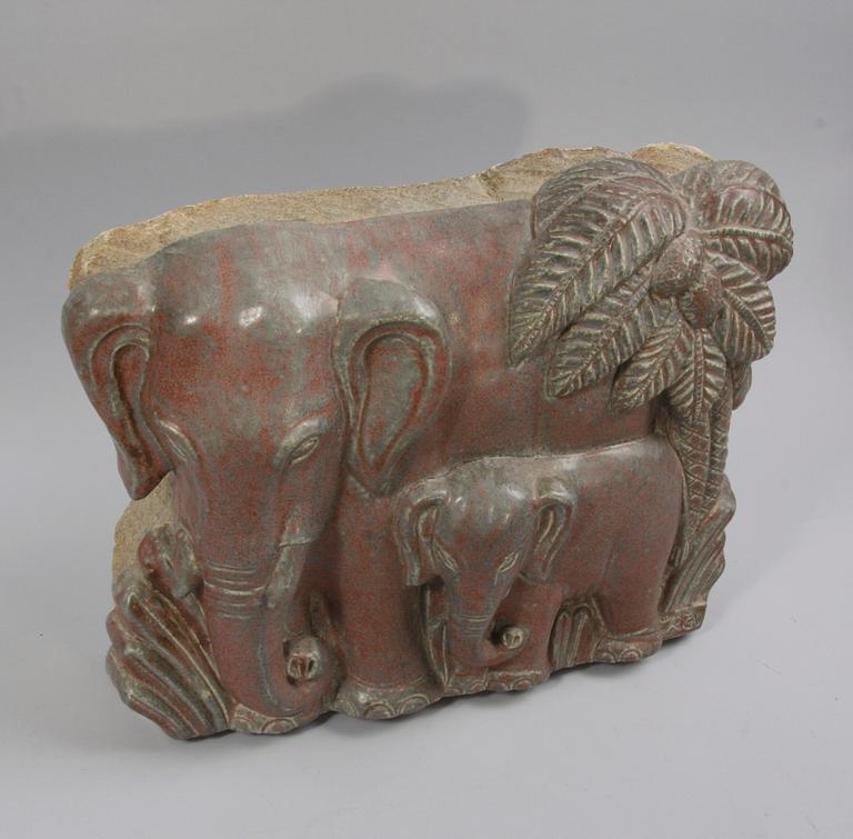 VÄGGSKULPTUR, stengods. Gunnar Nylund, Rörstrand.