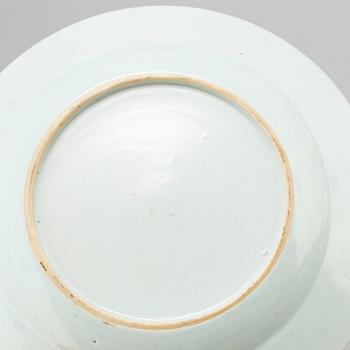 TALLRIKAR, 6 st, kompaniporslin. Qingdynastin, Qianlong (1736-95).