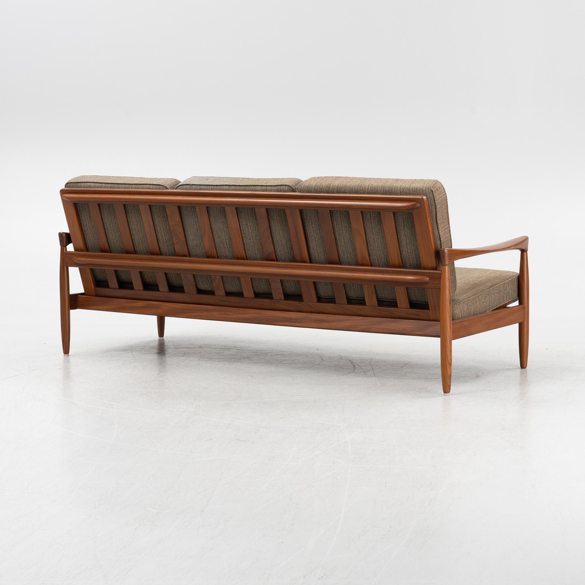 Erik Wørts, a 'Kolding' teak sofa, IKEA, 1960's.