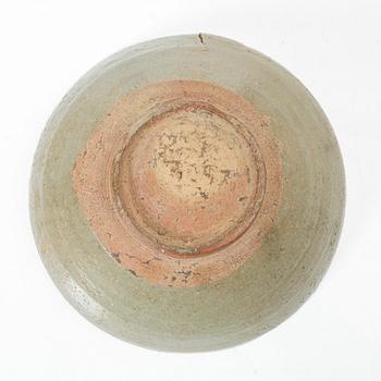 Skålar, två stycken, glaserat stengods, Korea, Joseon (1392–1897).