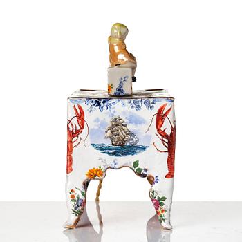 Per B. Sundberg, “Kärlekspar” (Romantic Couple), a porcelain sculpture, executed in his studio, 1999.