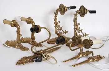 PARTI VÄGGLYSTRAR, 5 st, 1900-tal.