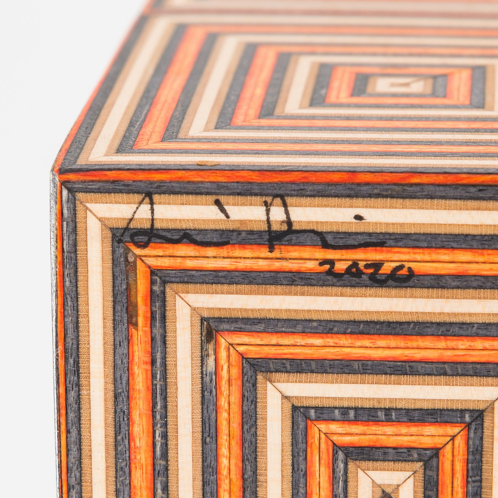 ALEKSI PUUSTINEN, 'L-Block' art object, signed.