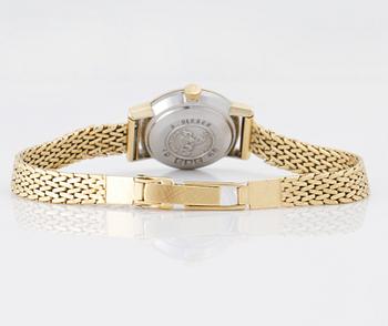 ARMBANDSUR, dam, armband i 18 K guld, Omega, Seamaster De Ville. Total vikt 29 g.