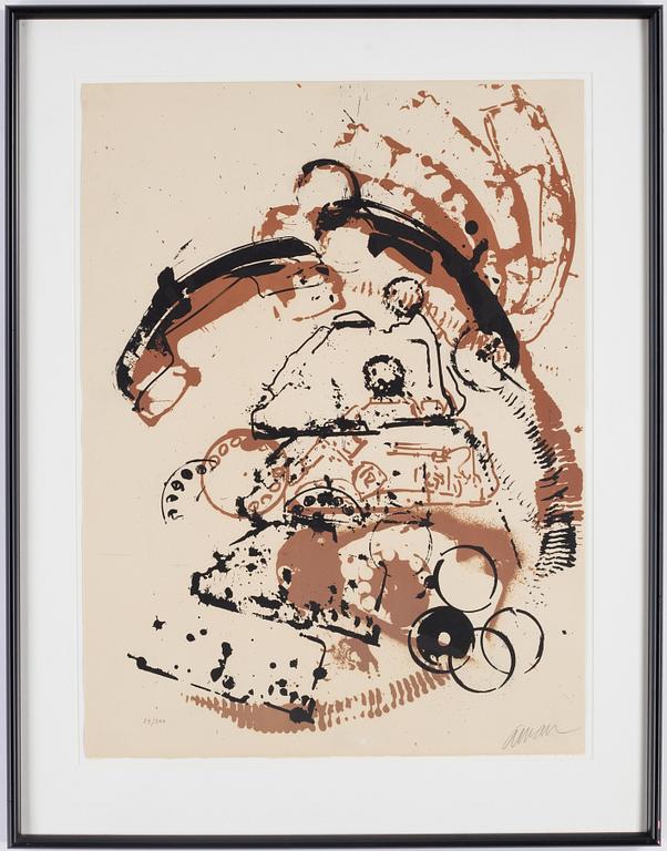 Arman, litograph in colours, 1971, signed and numbered 29/300.