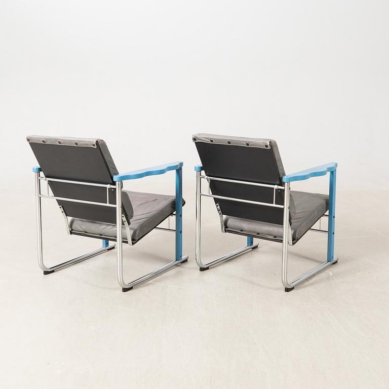 Yrjö Kukkapuro, armchairs a pair "Experiment" Avarte 1980s.
