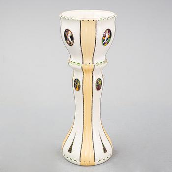 Julius Dressler, a ceramic plant pot and pedestal, Austria, early 20th Century.