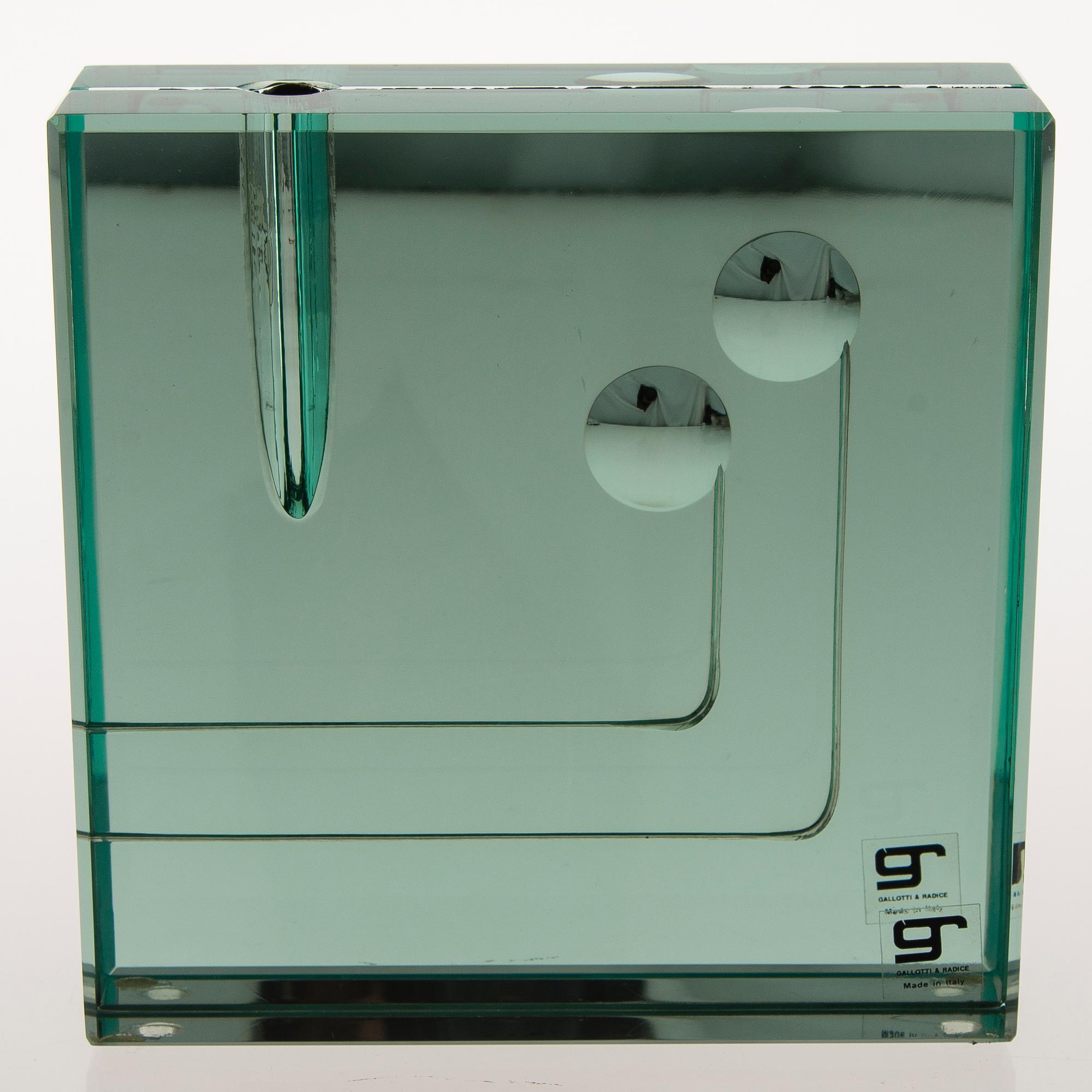 A 1970s Italian glass vase by Galotti & Radice.