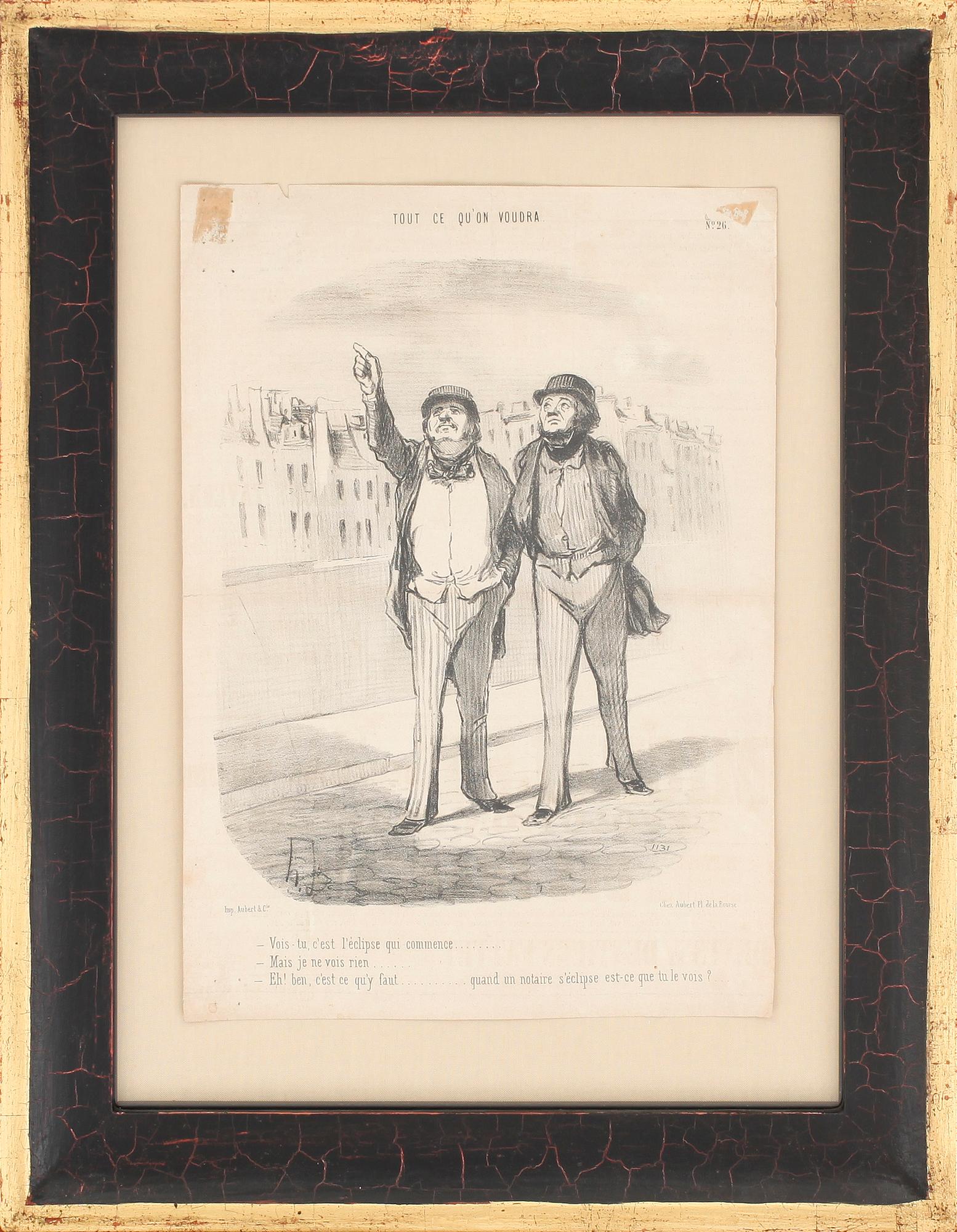 HONORÉ DAUMIER, litografier, 3 st.