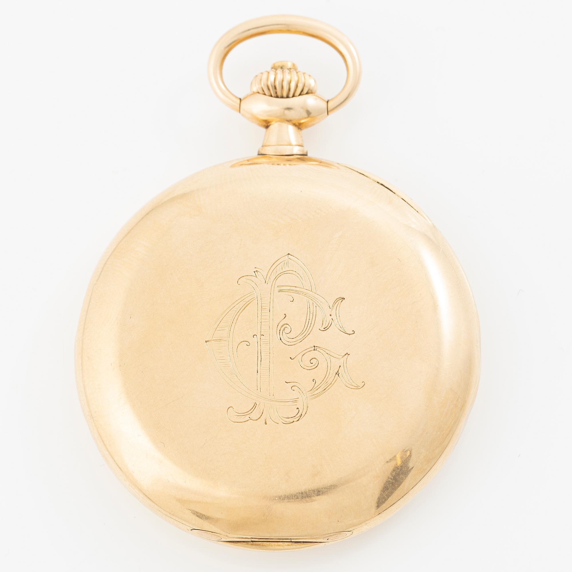 Omega, pocket watch, hunter case, 49.5 mm.
