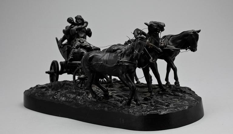 EVGENY ALEXANDROVITCH LANCERAY, EFTER. Skulptur, Järn. Ej signerad. Otydlig gjutarstämpel.