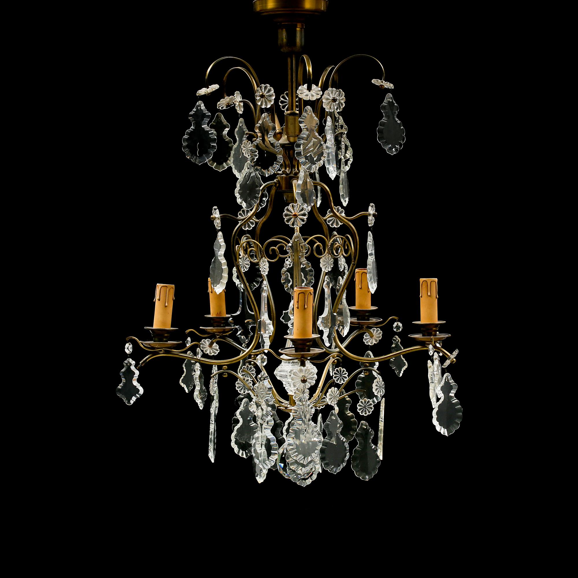 LJUSKRONA, rokokostil, 1900-talets mitt/andra hälft, höjd 80 cm.