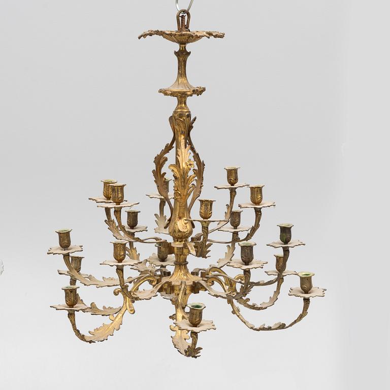 Ljuskrona, rokokostil, 1800-talets andra häkft.