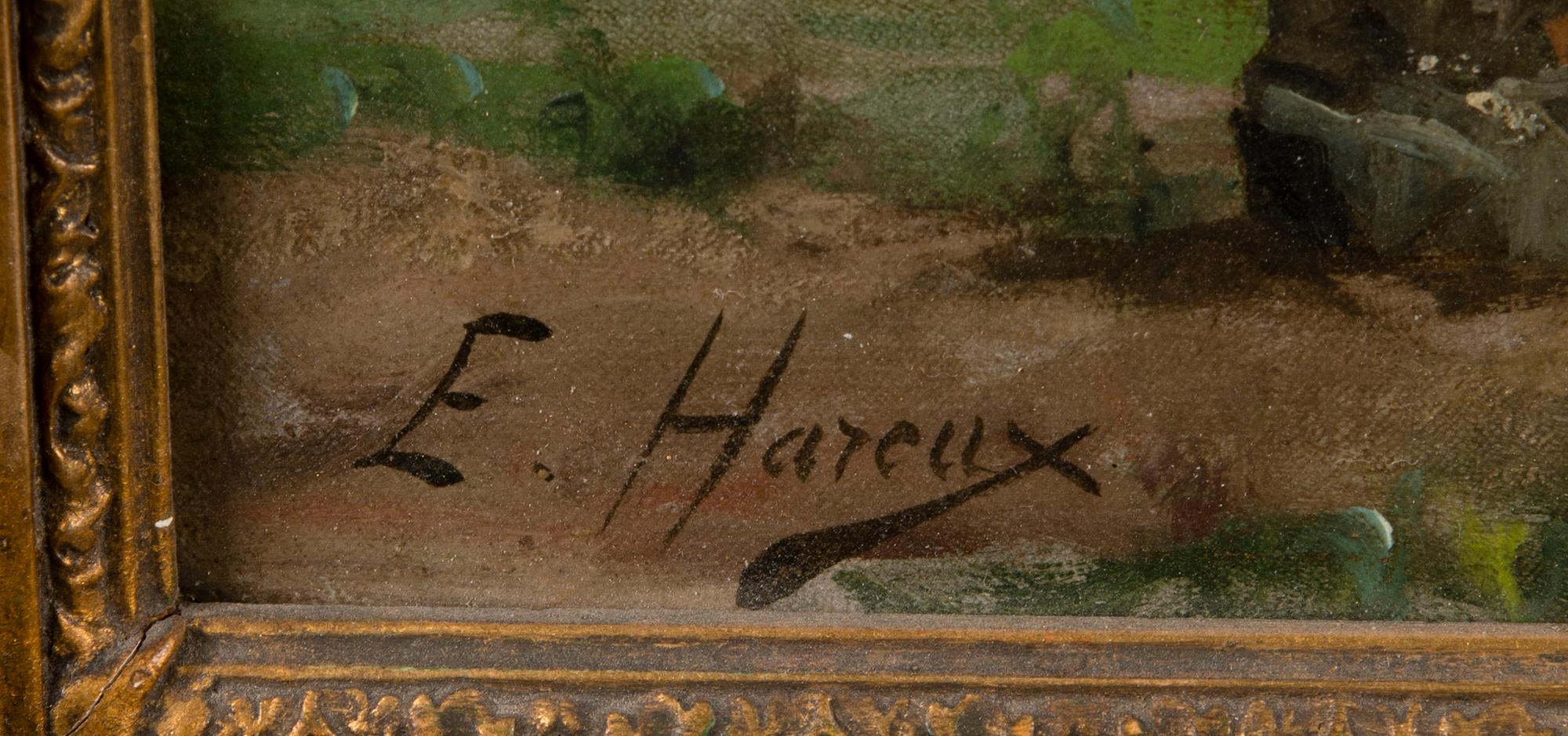 ERNST VICTOR HAREUX, olja på duk, signerad.