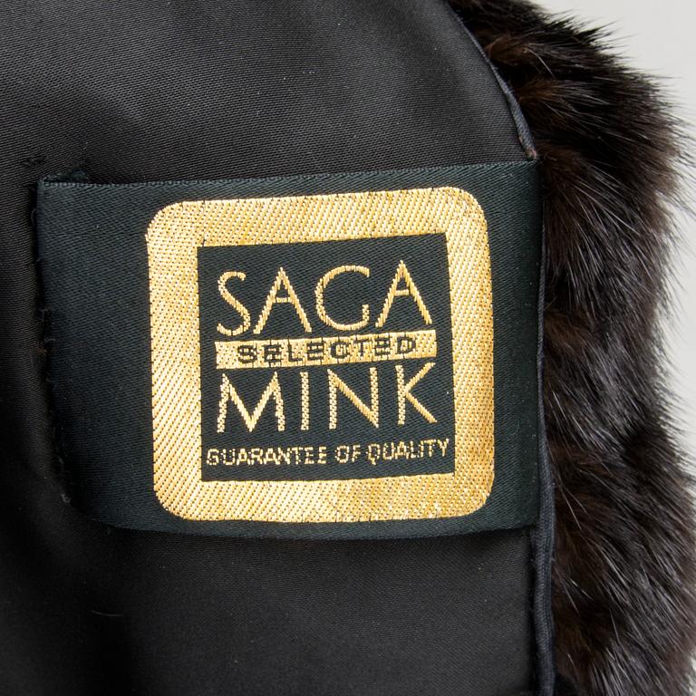 A SAGA MINK FUR COAT.