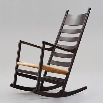 HANS J WEGNER, a "CH45", black lacquered rocking chair, a prototype for Carl Hansen & Søn, Denmark, 1960's.