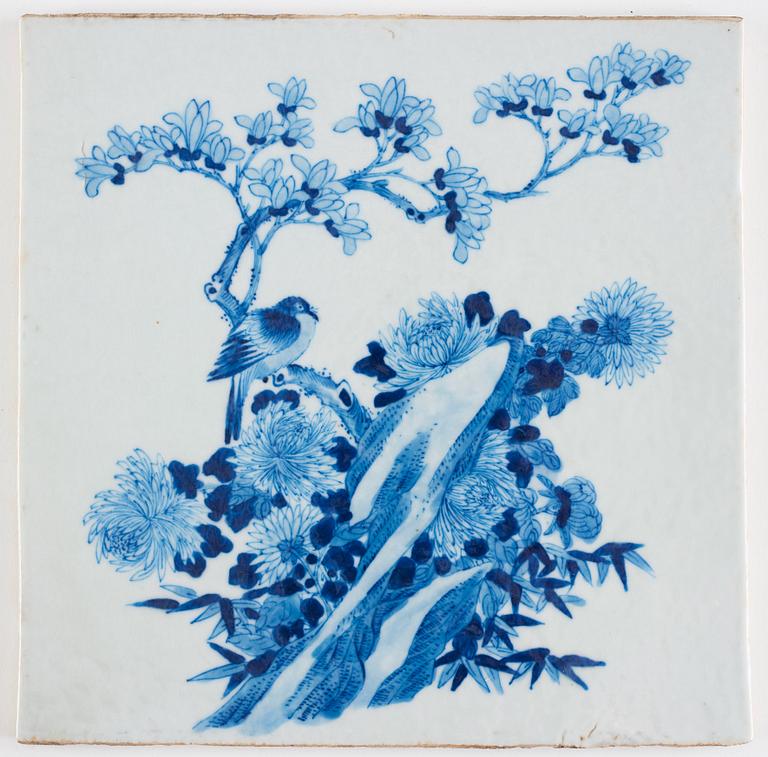 A Chinese six fold screen, Qing dynasty, 19th Century.