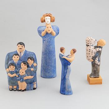 Lisa Larson, four stoneware figurines, for K-Studion, Gustavsberg.