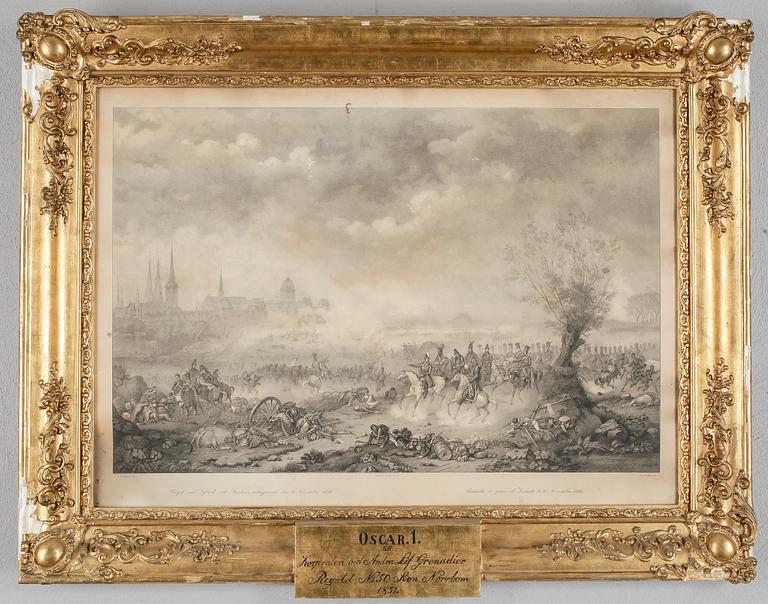 RAM, 1800-tal, bär påskrift Oscar I till Korpralen vid andra lif grenadier.