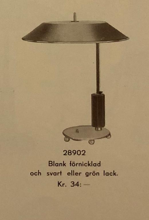 Erik Tidstrand, a table lamp model "28902", Nordiska Kompaniet, 1930s.