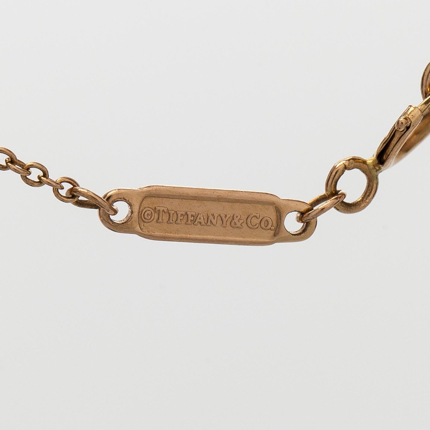 Tiffany & Co, halsband, "T Smile", 18K guld och briljantslipade diamanter.