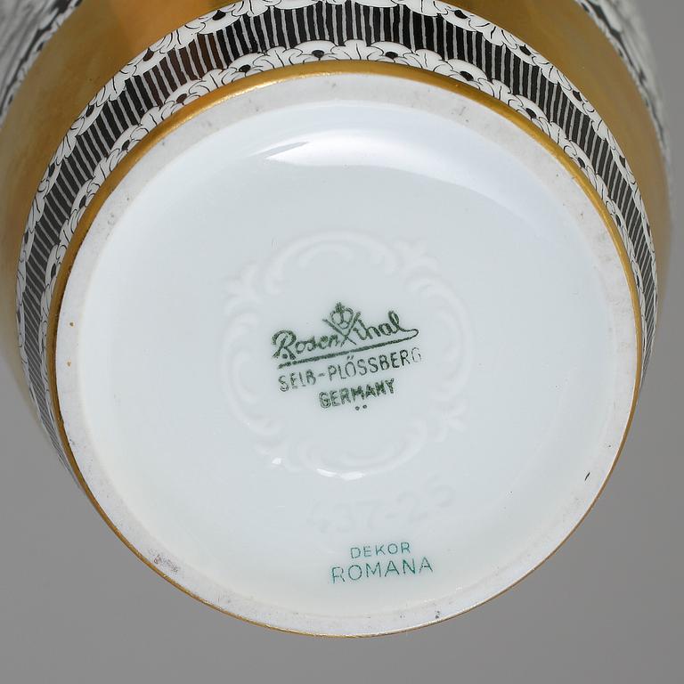 VAS, porslin, "Romana", Rosenthal, Selb-Plössberg, Tyskland, 1950-tal.