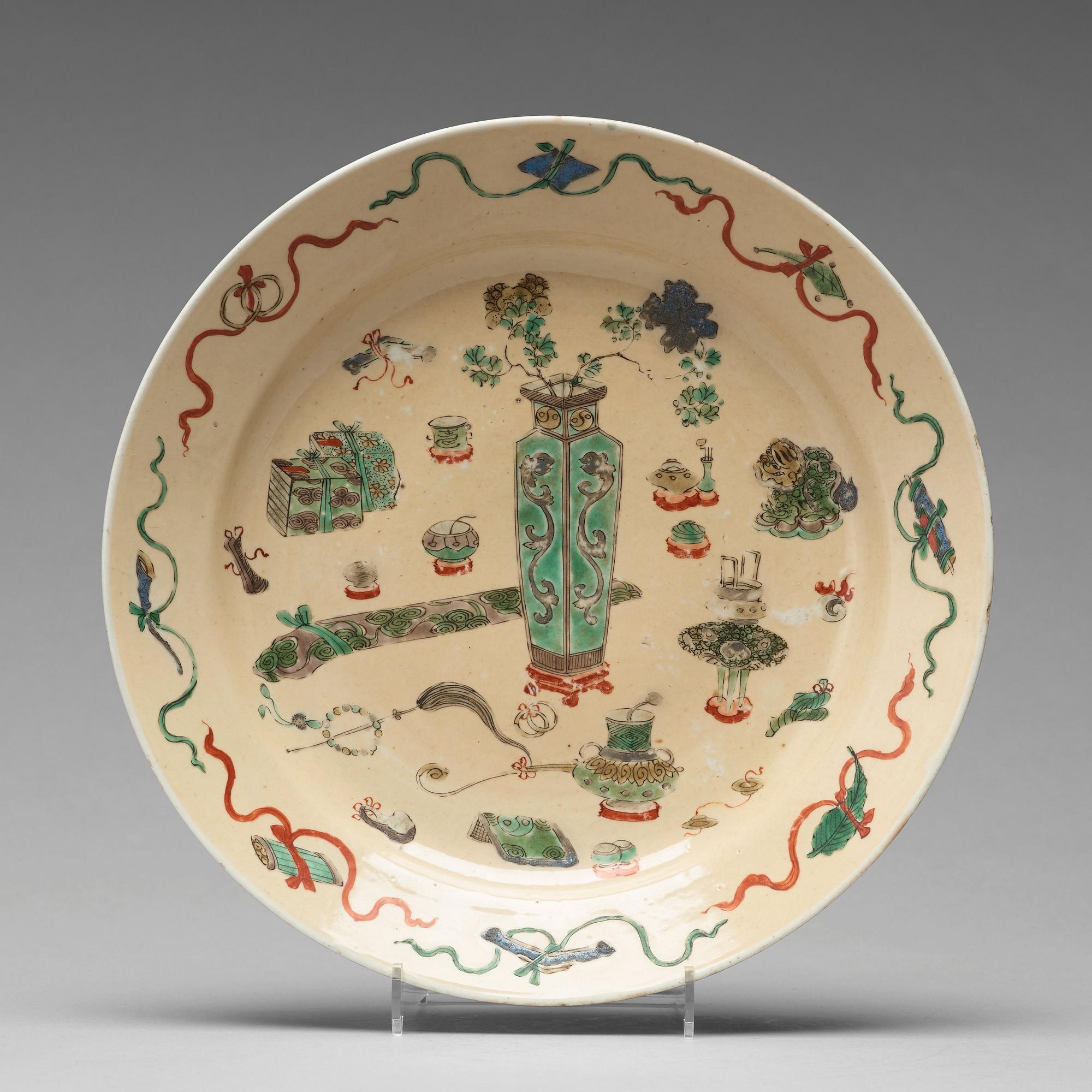 FAT, porslin. Qingdynastin, Kangxi (1662-1722).
