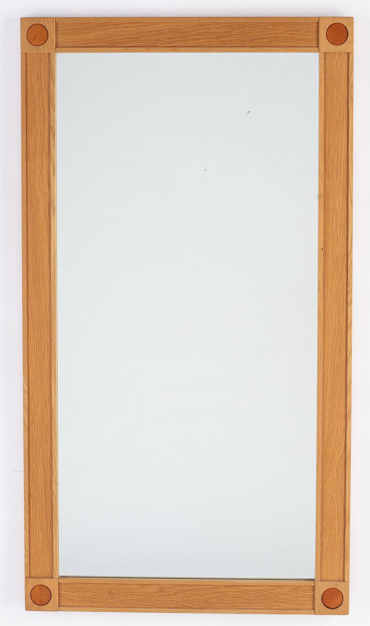 A 'Diplomat' oak mirror from Froseke, 1960's.