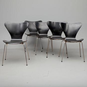 STOLAR, 5 st, "Sjuan", Arne Jacobsen, Fritz Hansen.