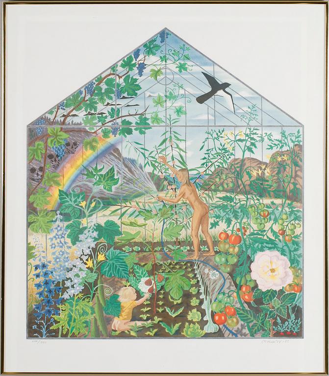 MONA HUSS WALLIN, färglitografi, signerad och daterad -83, numrerad 226/380.
