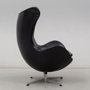 A 1960s arm chair "Egg chair" designed for Fritz Hansen, Denmark.
