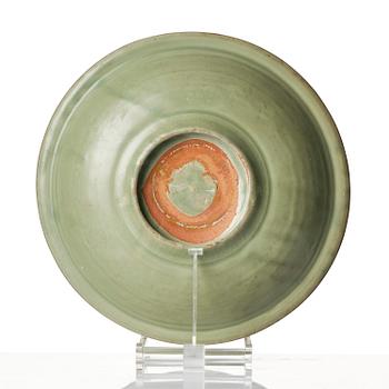 A Celadon dish, Ming dynasty (1368-1644).