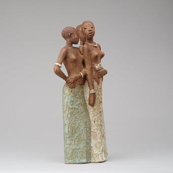 A Michael Schilkin stoneware sculpture, Arabia 1940's-50's.