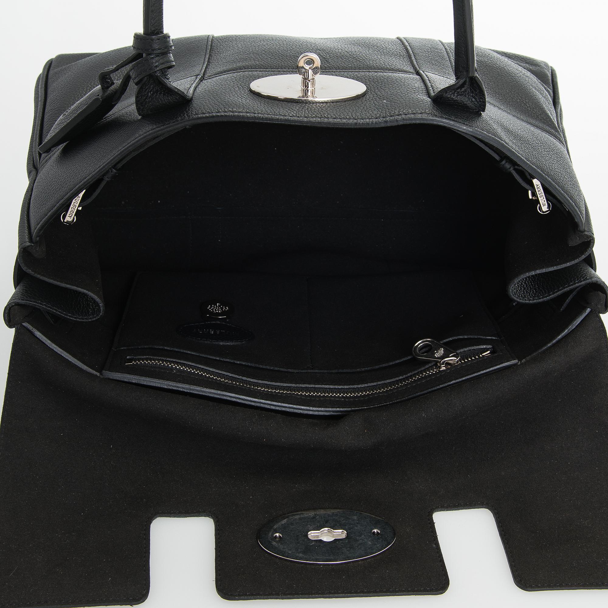 Mulberry, a black leather 'Bayswater' handbag.