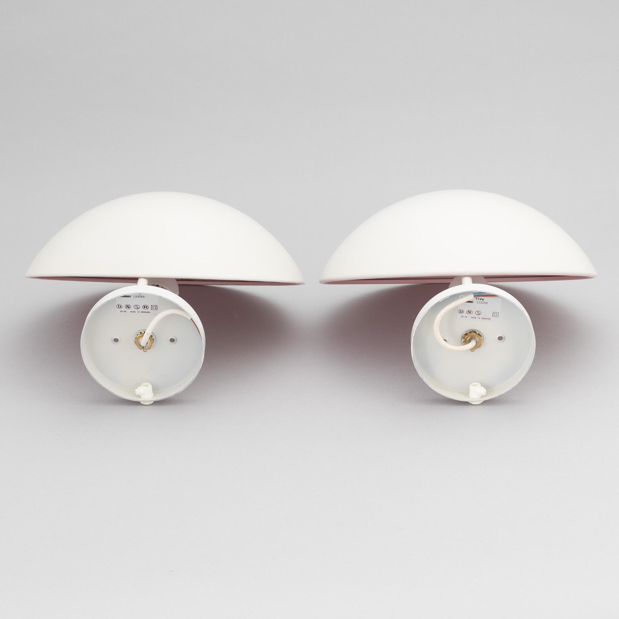 Poul Henningsen, a pair of 'PH Hat' wall lights, Louis Poulsen, Denmark.
