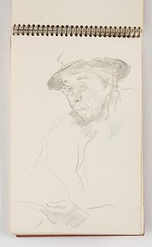 Lotte Laserstein, 10 små skissblock med teckningar.