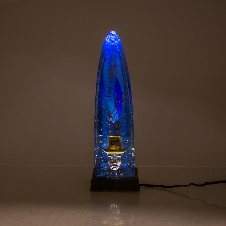 Bertil Vallien, a signed glass sculpture Kosta Boda.