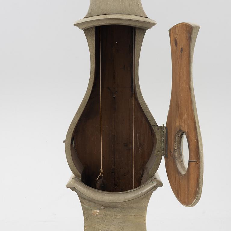 A rococo long case clock, Sweden, second half of the 18th century.
