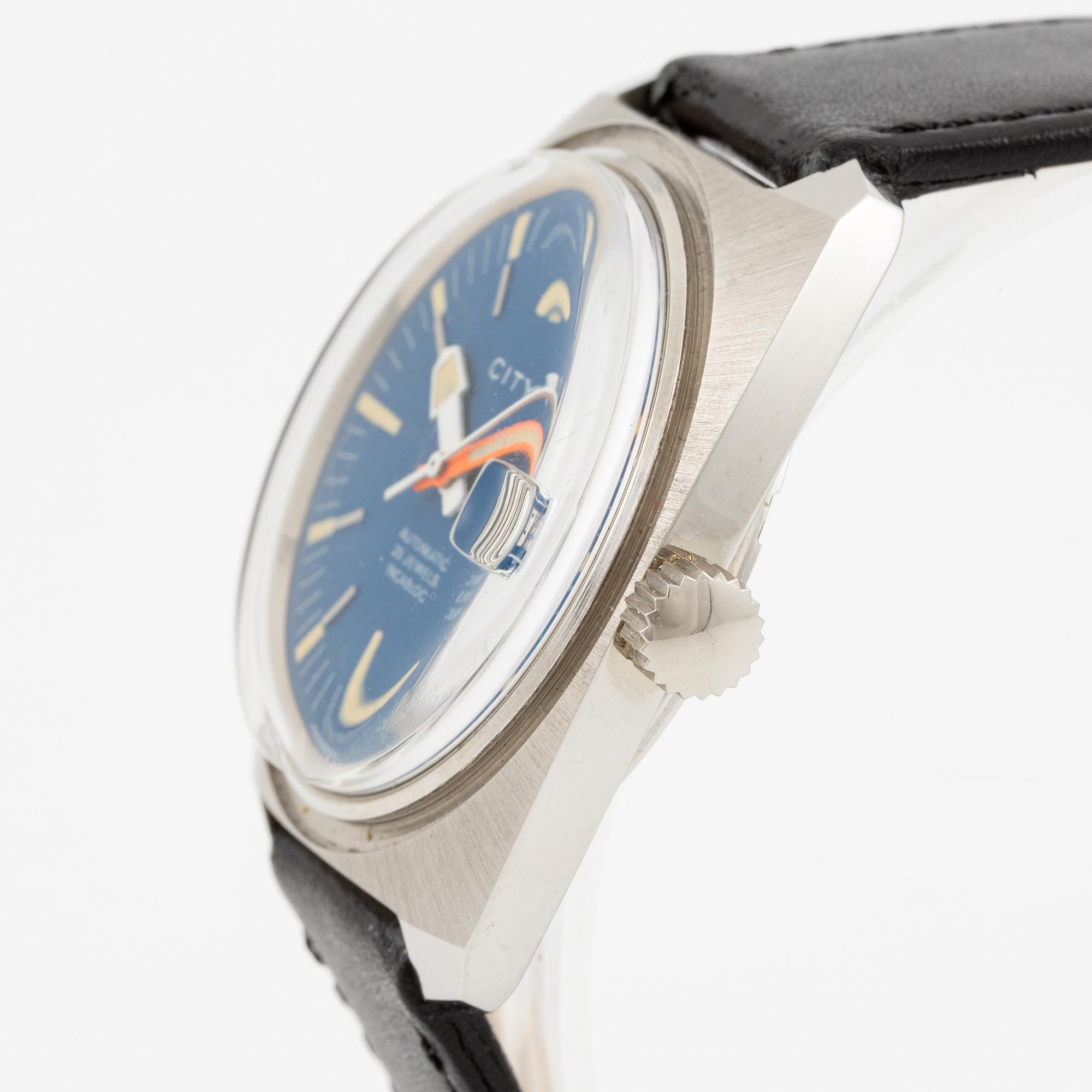 City, armbandsur, 38 mm.