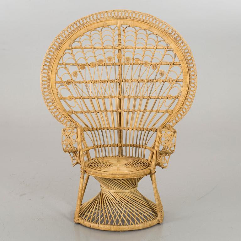 A 20th century wicker chair.