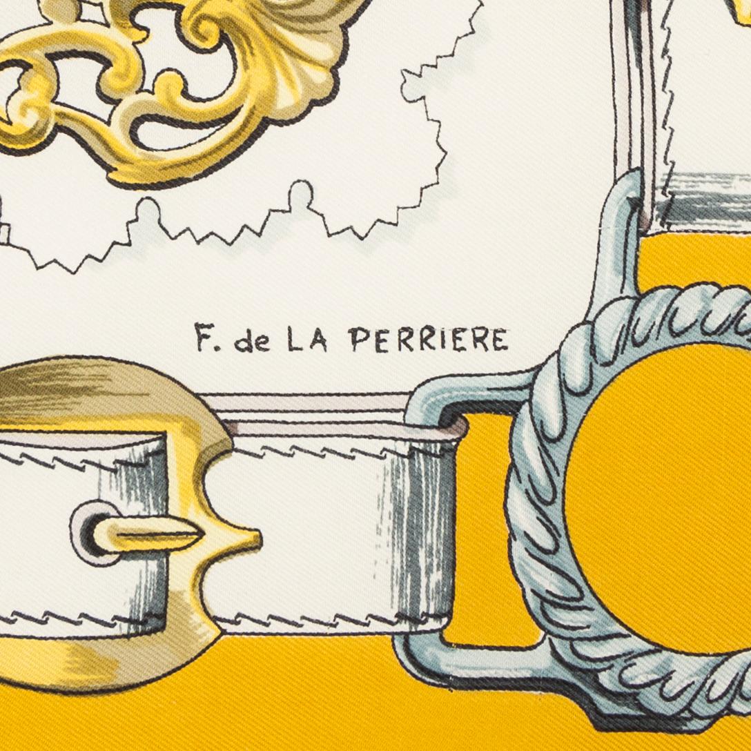 HERMÈS, scarf, "Cuivrerie", Françoise de La Perrière, original edition 1963.