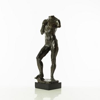 Gudmar Olovson, sculpture. Signed. Numbered. Foundry mark. Bronze, total height 50 cm, length 14 cm.