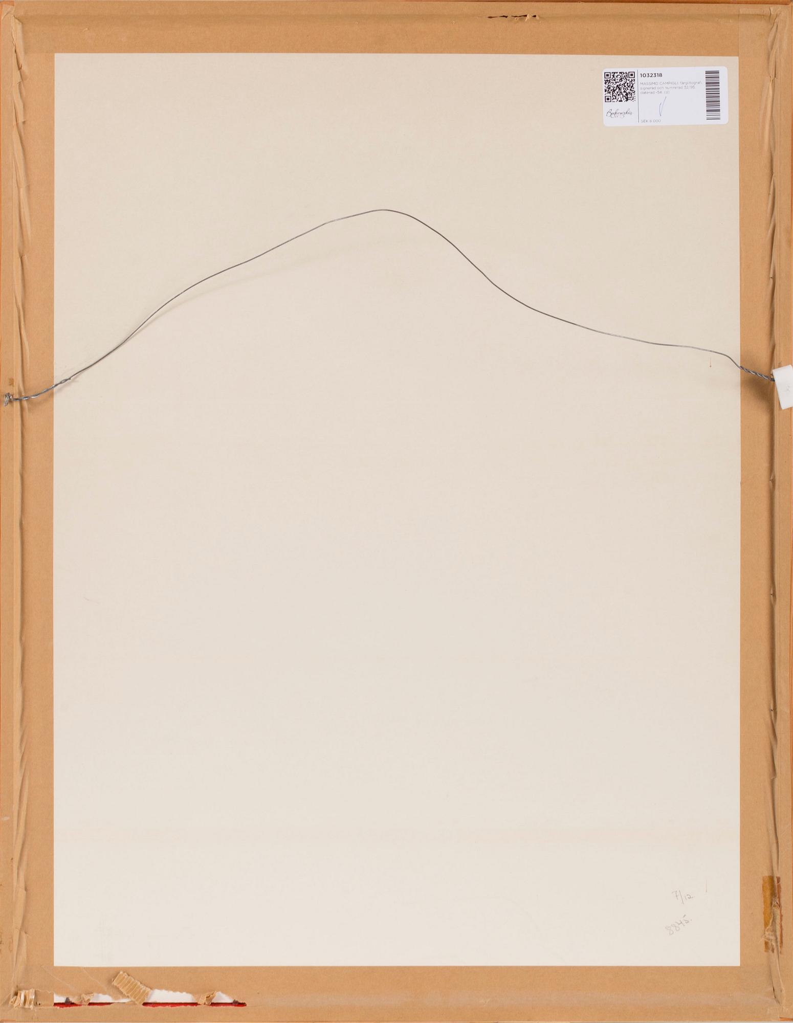 MASSIMO CAMPIGLI, färglitografi, signerad och numrerad 32/95, daterad -54.