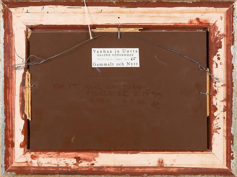 Nadine Lundahl, olja på pannå, signerad och daterad -83.