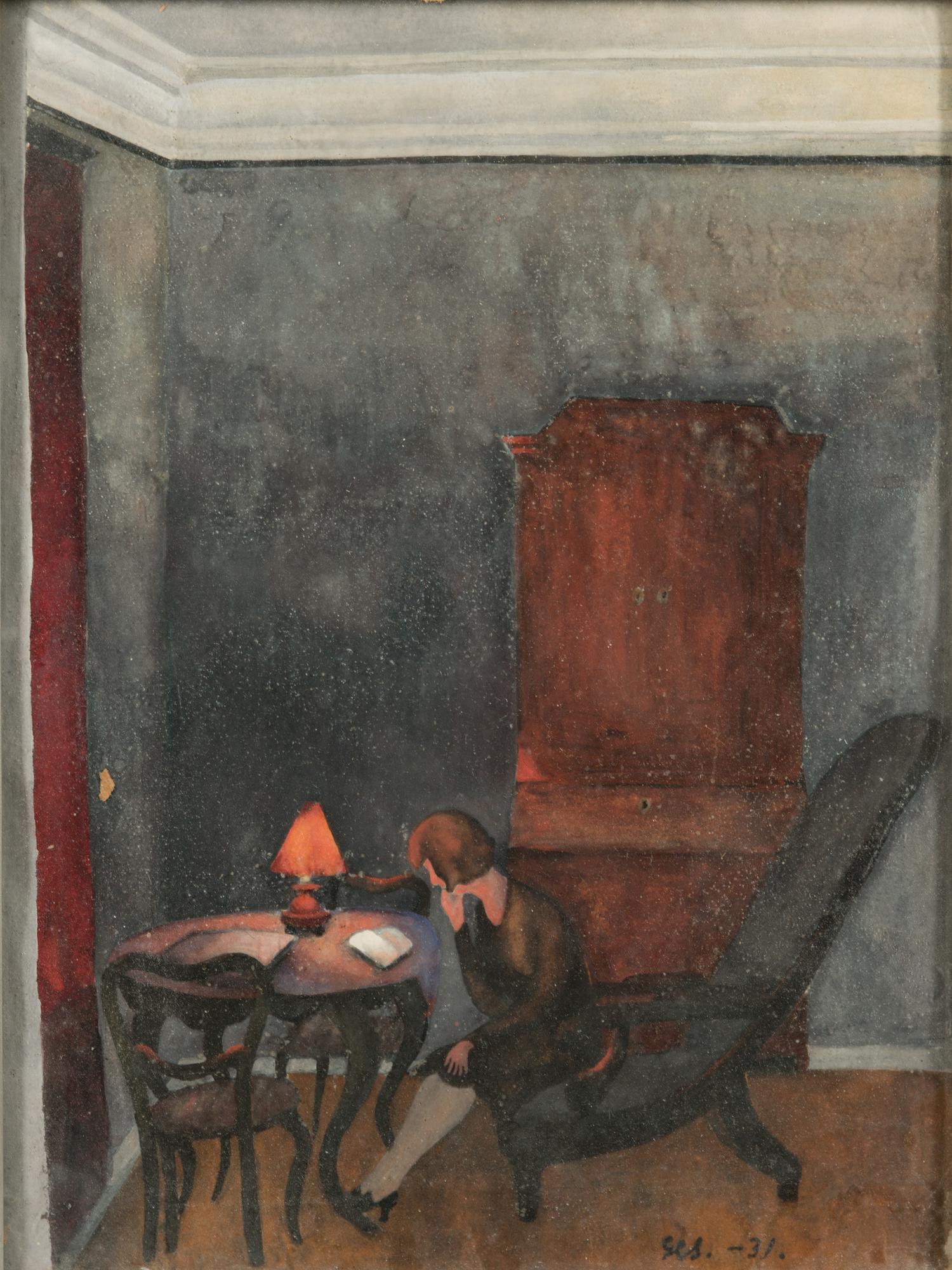 GRETA HÄLLFORS-SIPILÄ, LUKEVA TYTTÖ.