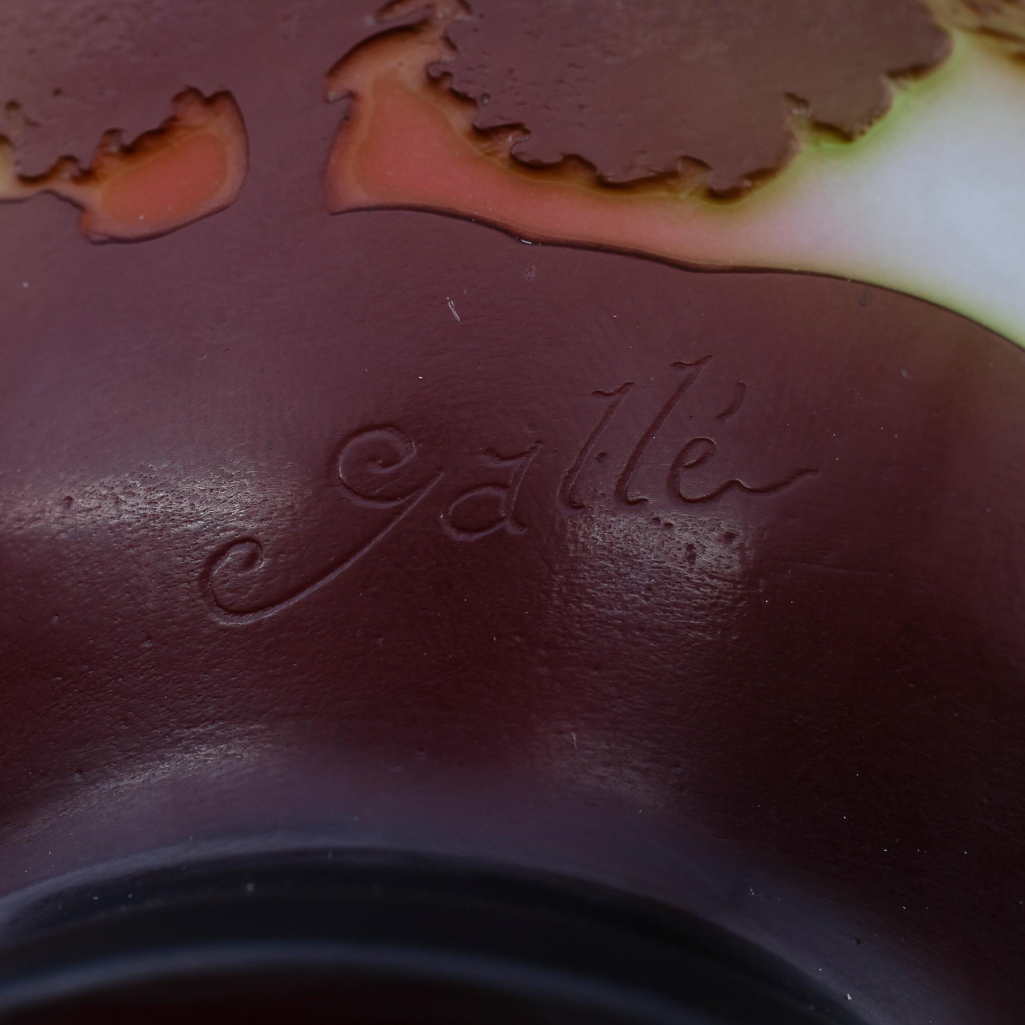 SKÅL, glas, jugend, Émile Gallé, Frankrike, 1900-talets första hälft.