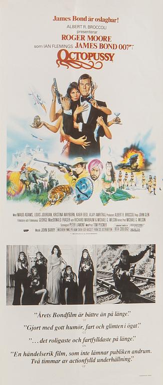 Filmaffischer, 4 st, James Bond.